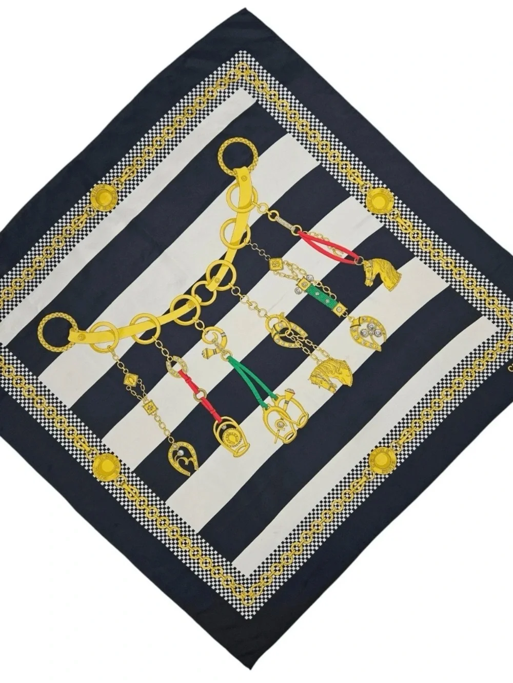 Celine Paris Silk Scarf 90 Carré Hand Rolled Made in France